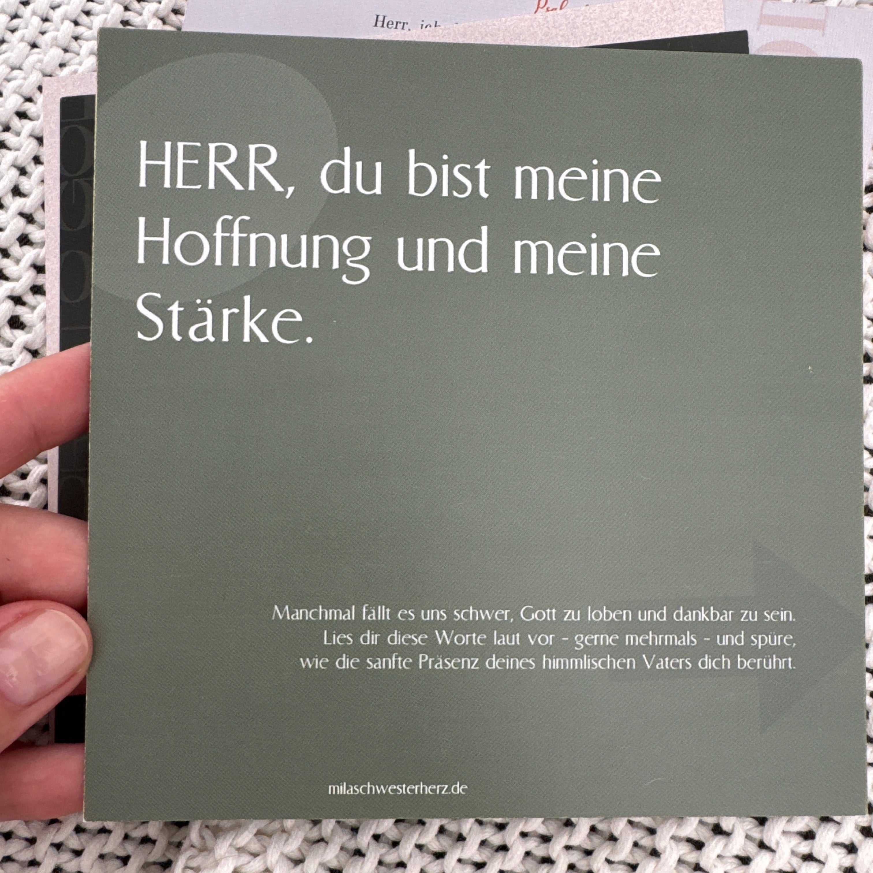 Herr, du bist meine Hoffnung und meine Stärke.