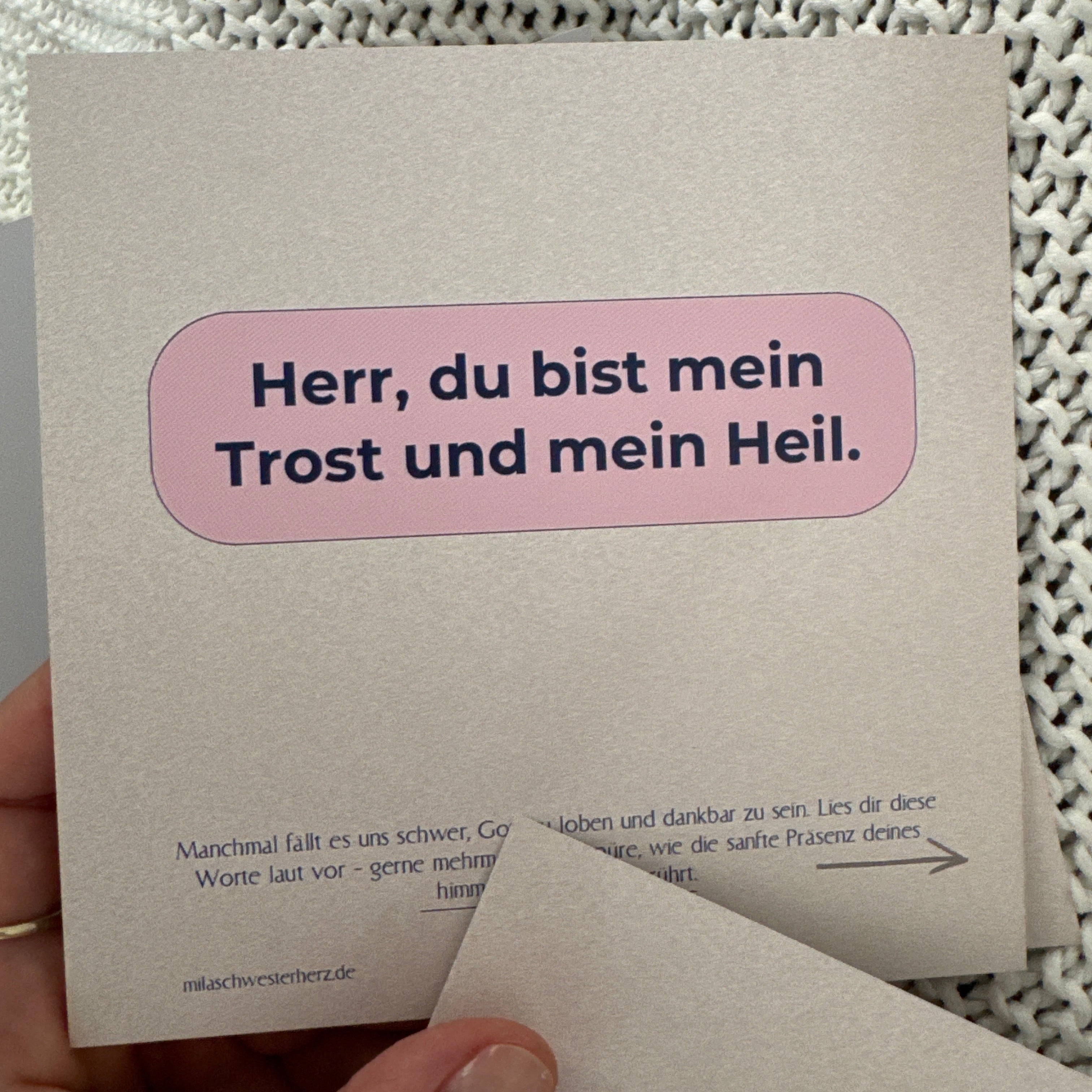 Herr, du bist mein Trost und mein Heil.