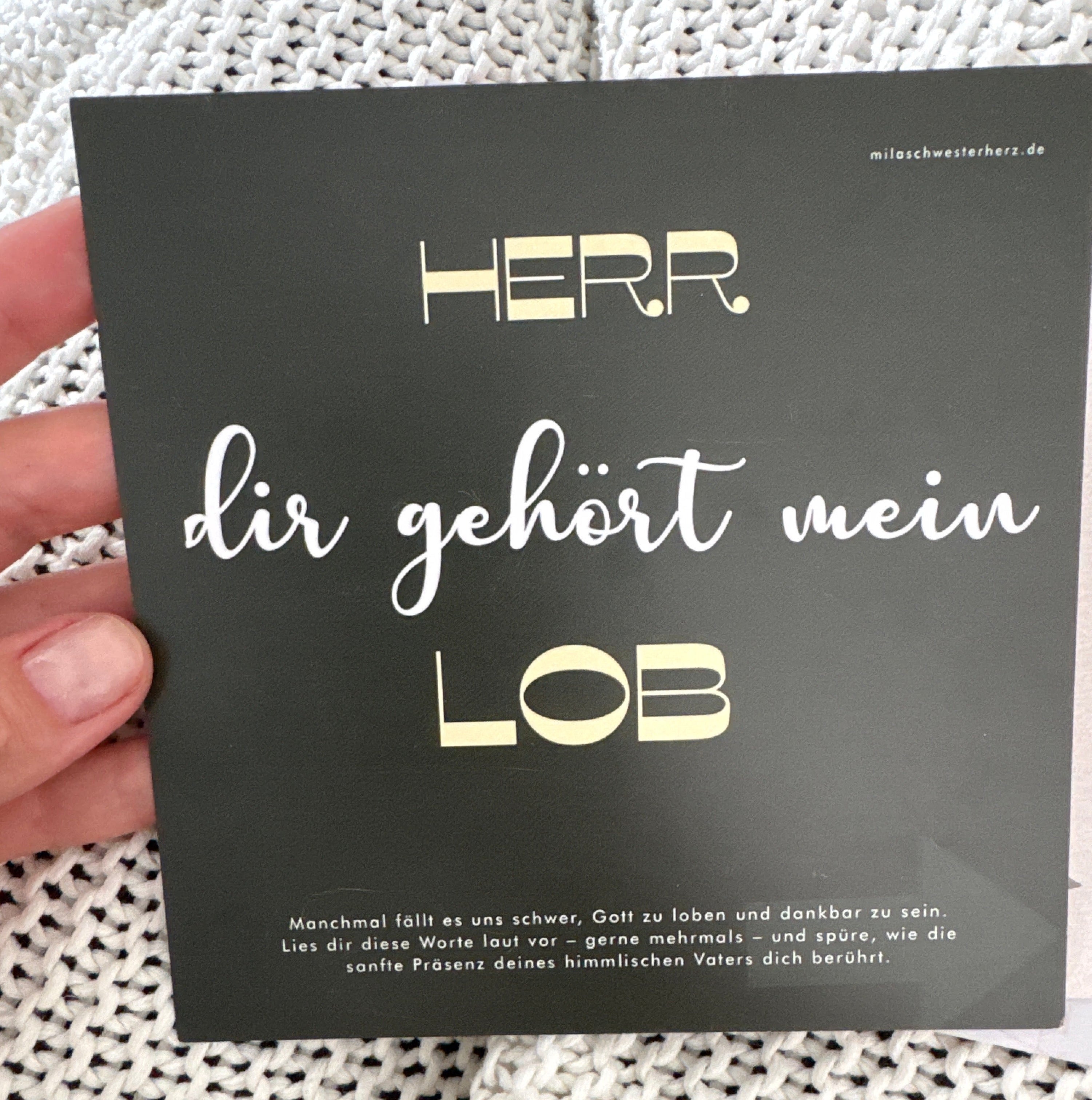 Herr dir gehört mein Lob.